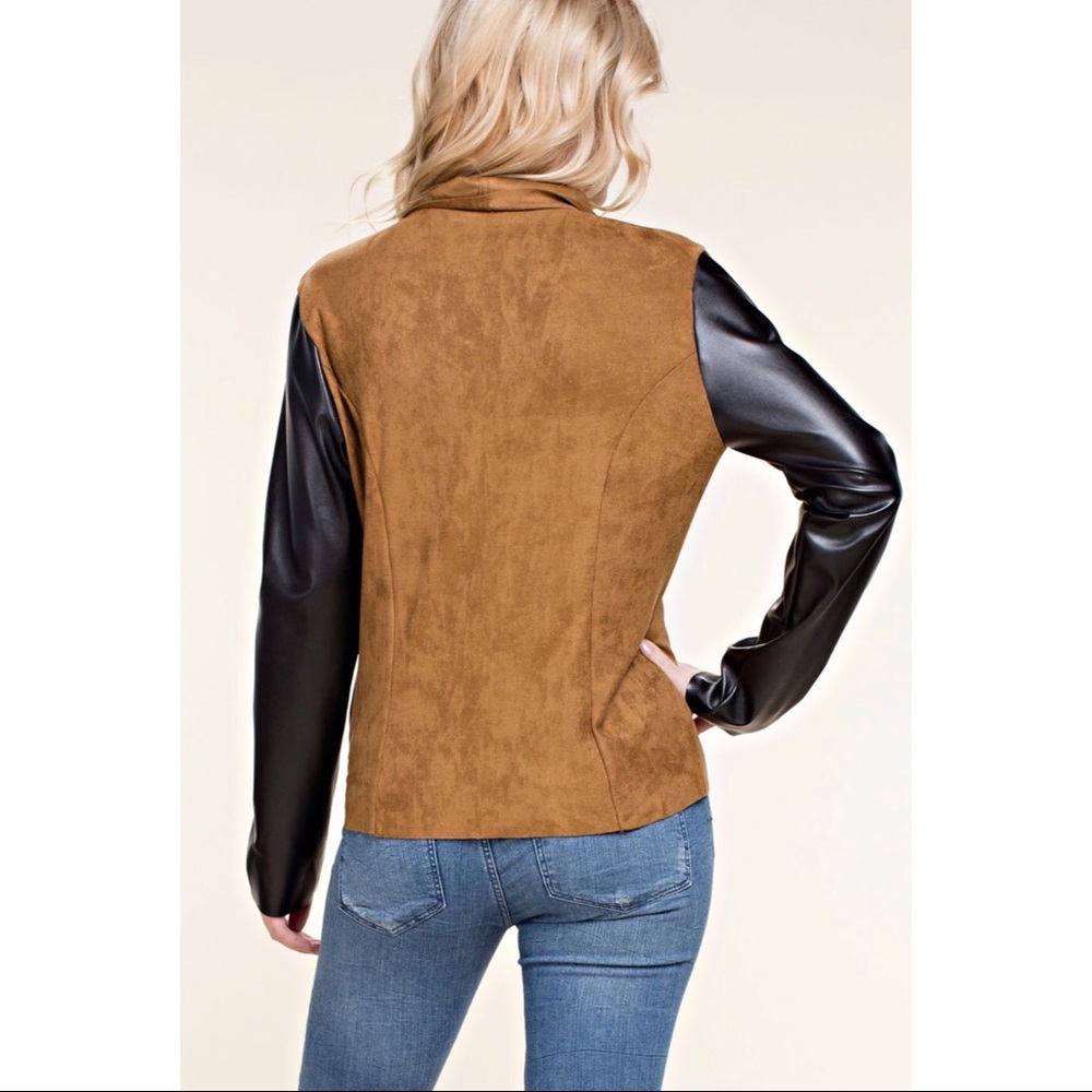 NWT - Draped Suede Jacket - Picture 3 of 7